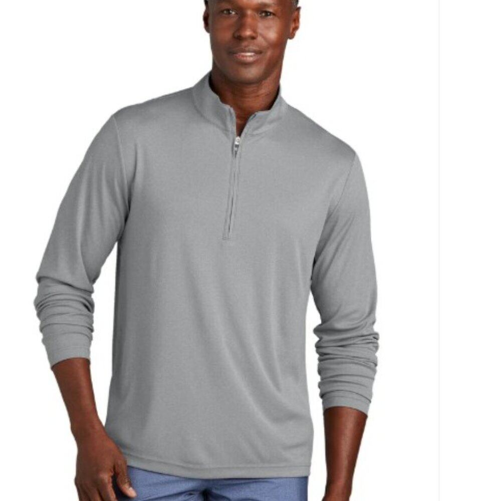 Travis Mathew Men's Light Gray 1/4 Zip Performance Pullover Shirt Golf Size XL